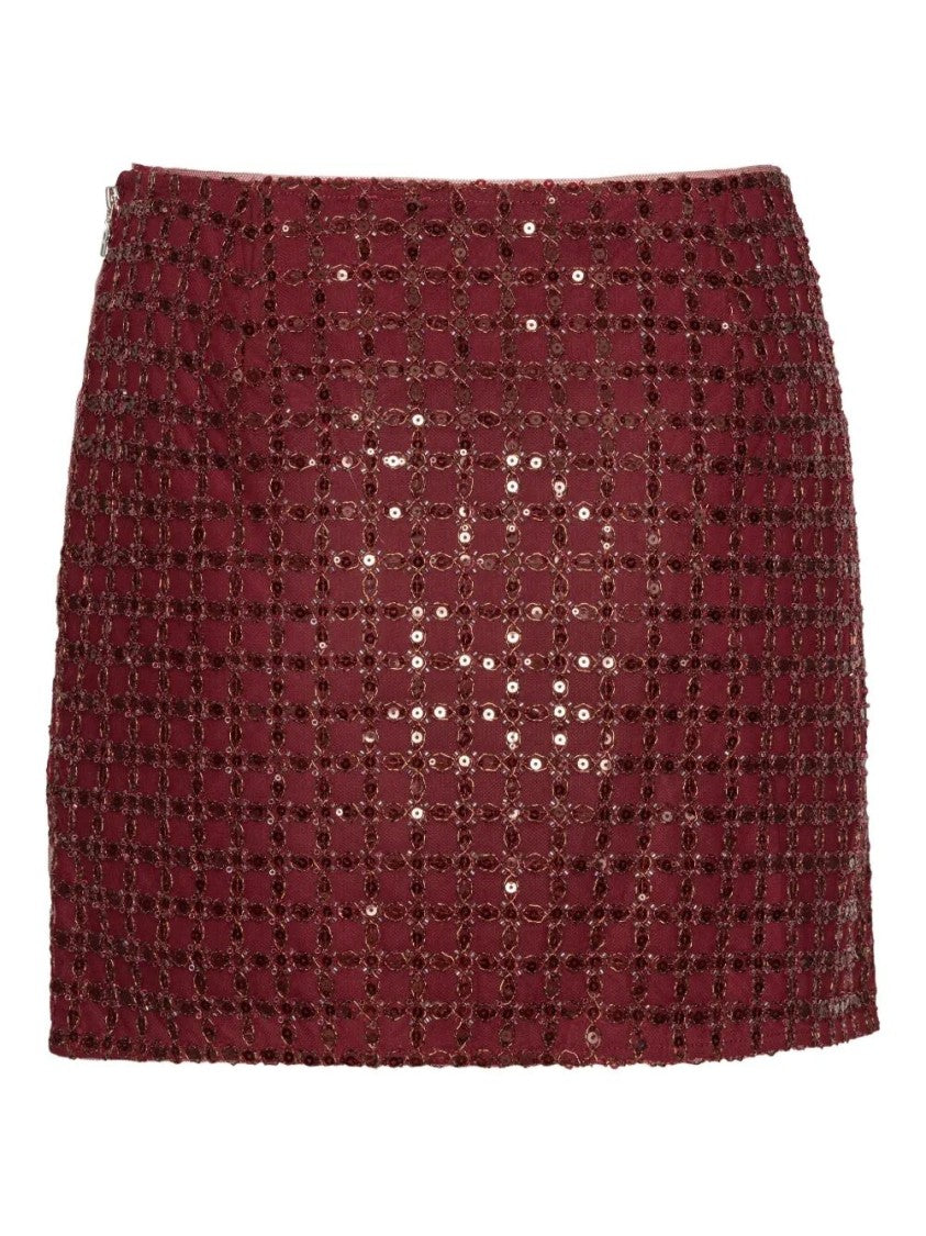 Rotate Birger Christensen Beaded Mini Skirt