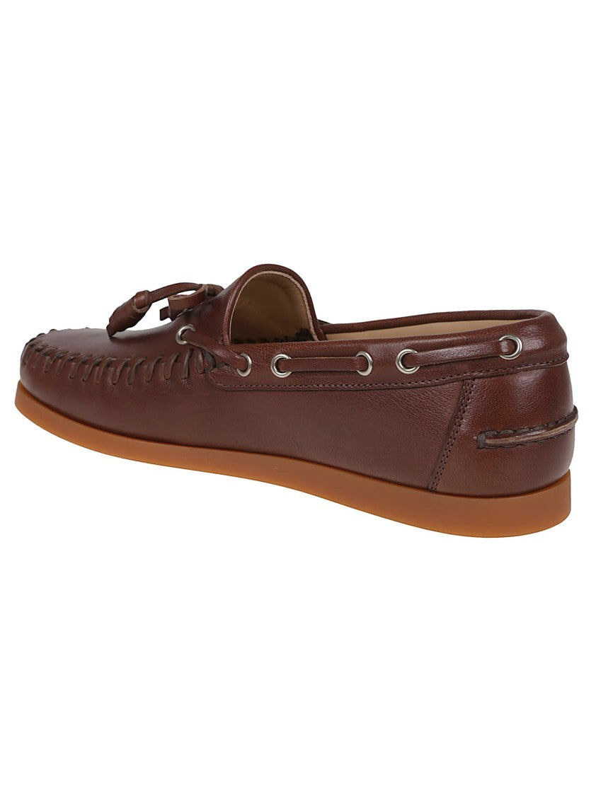 Valentino Garavani Buffalo Leather Boat Shoe