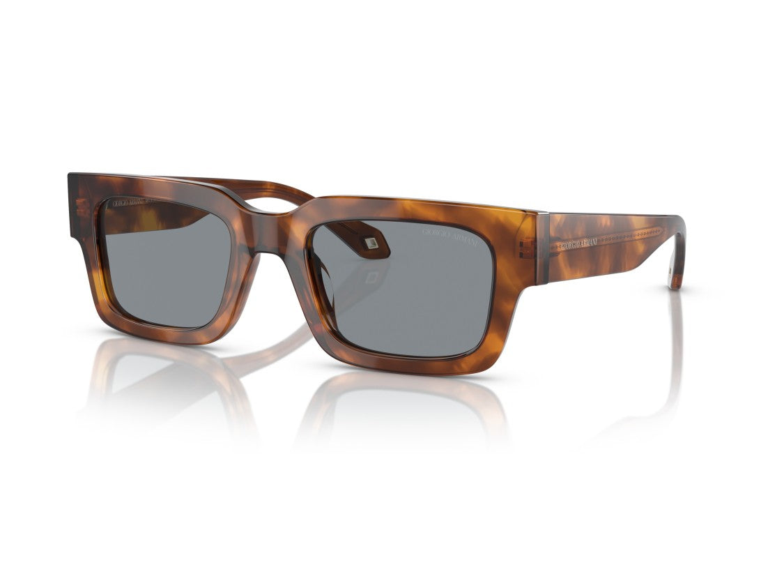 Giorgio Armani Tortoiseshell 0Ar8184u Acetate Oversized Square Sunglasses