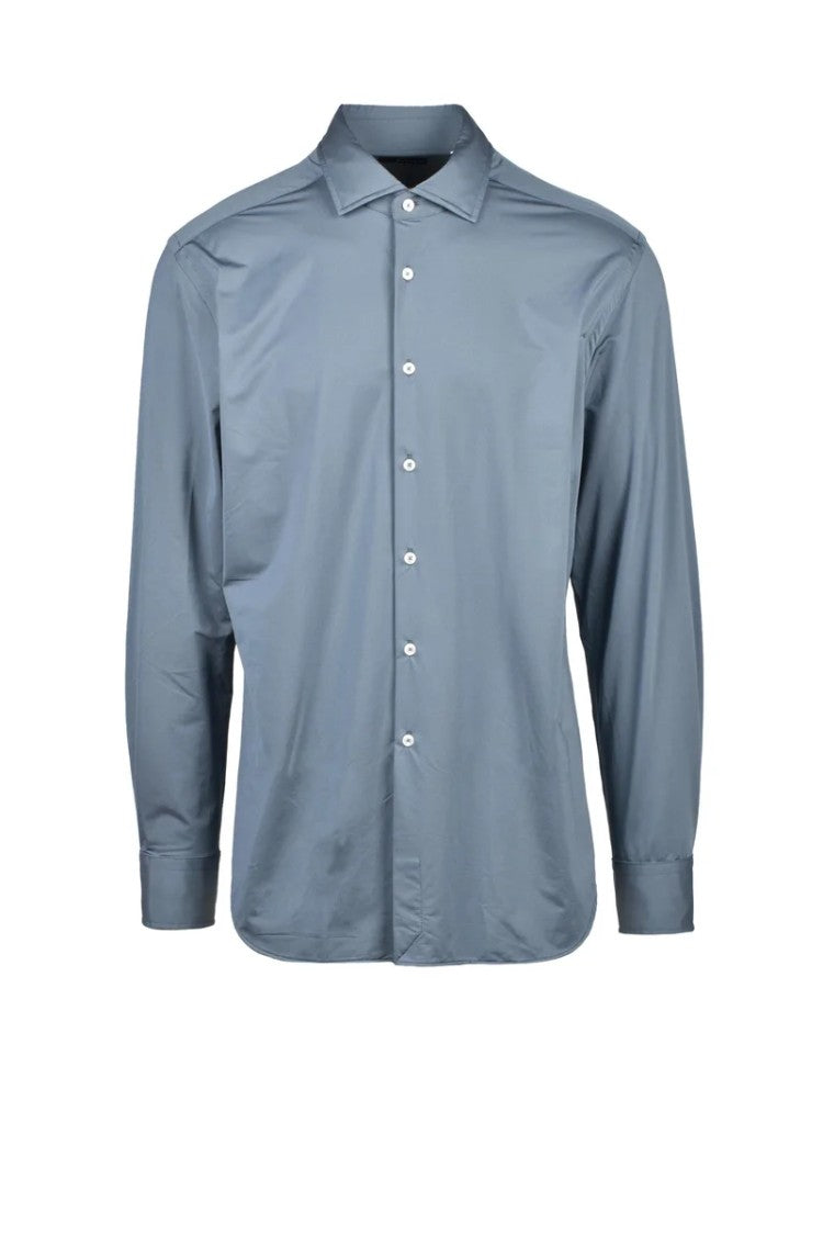 Baturo Green Long-Sleeve Polyamide-Blend Shirt