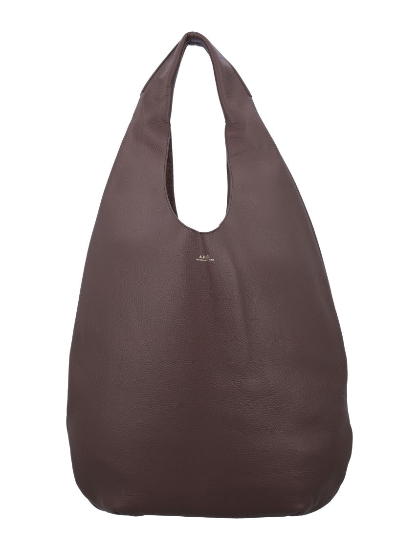 A.P.C. Le Neige Textured Leather Tote Bag
