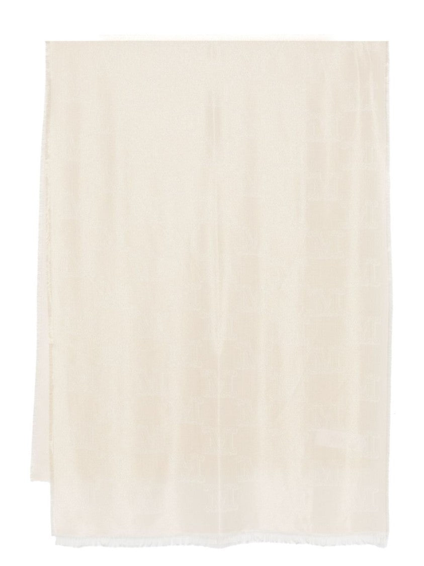 Max Mara Soft Sheer Scarf With Subtle Sheen And Fringed Edges