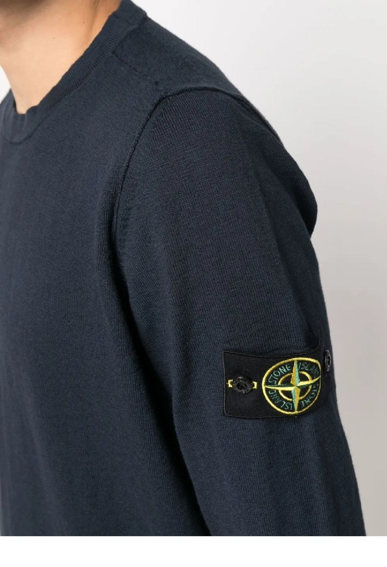Stone Island Relaxed-Fit Long-Sleeved Top With Crew Neckline