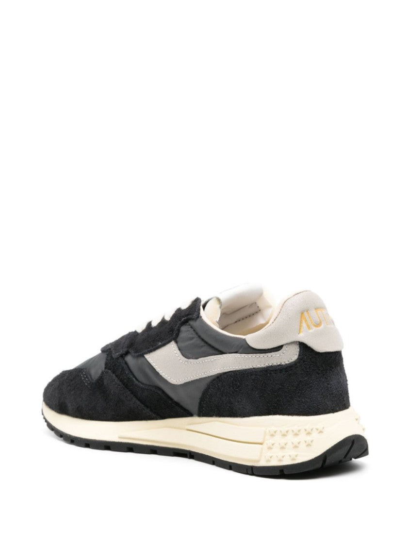 Autry Running-Inspired Black Suede And Nylon Sneakers