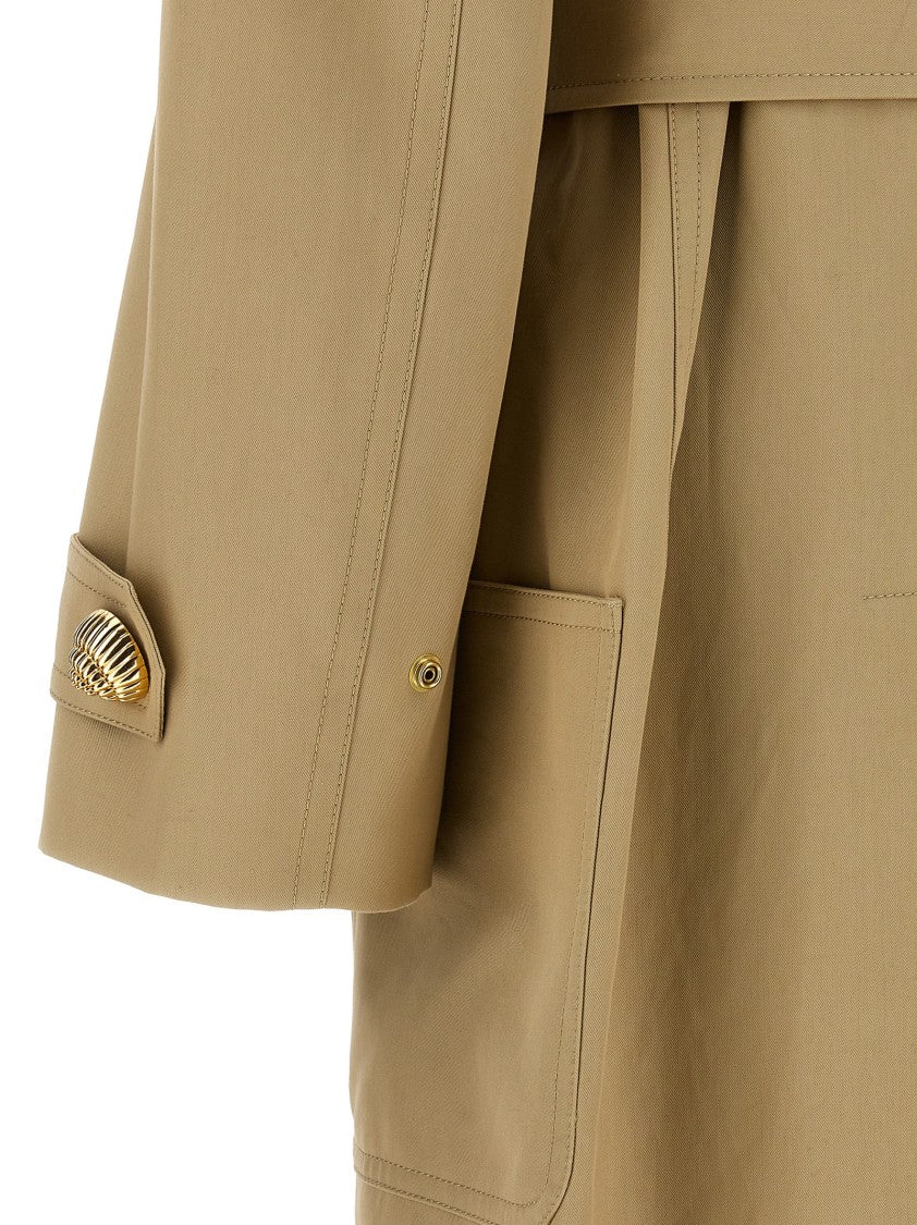 Balmain Chiocciola' Button Trench Coat