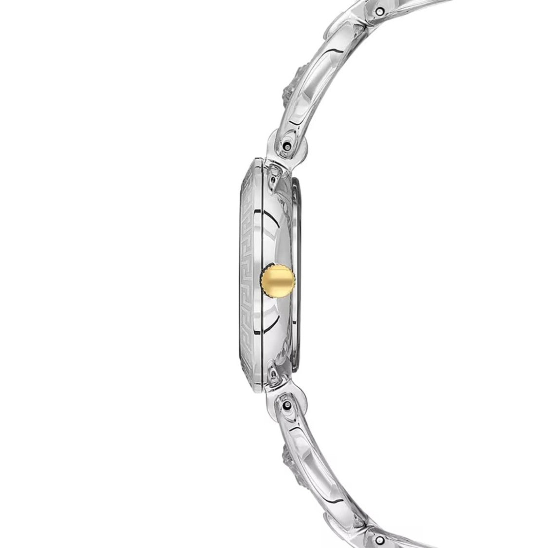 Versace Greca Jewel 28Mm Stainless Steel Wristwatch With Green Dial