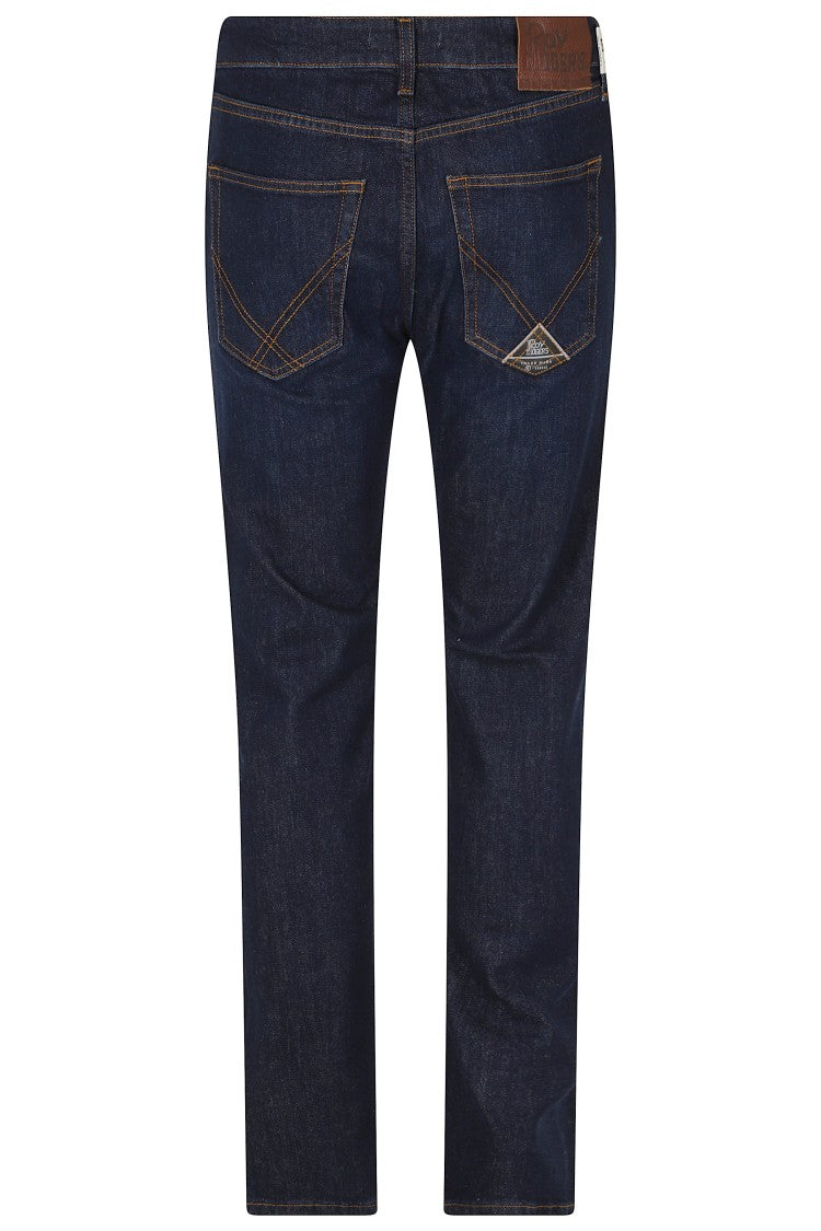 Roy Roger's Dark Blue Wash51 Straight-Leg Cotton Jeans