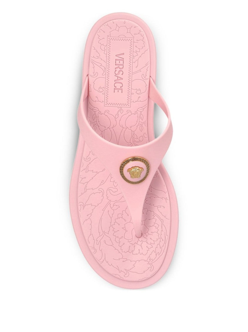 Versace Silk And Nylon Blend Strappy Sandals