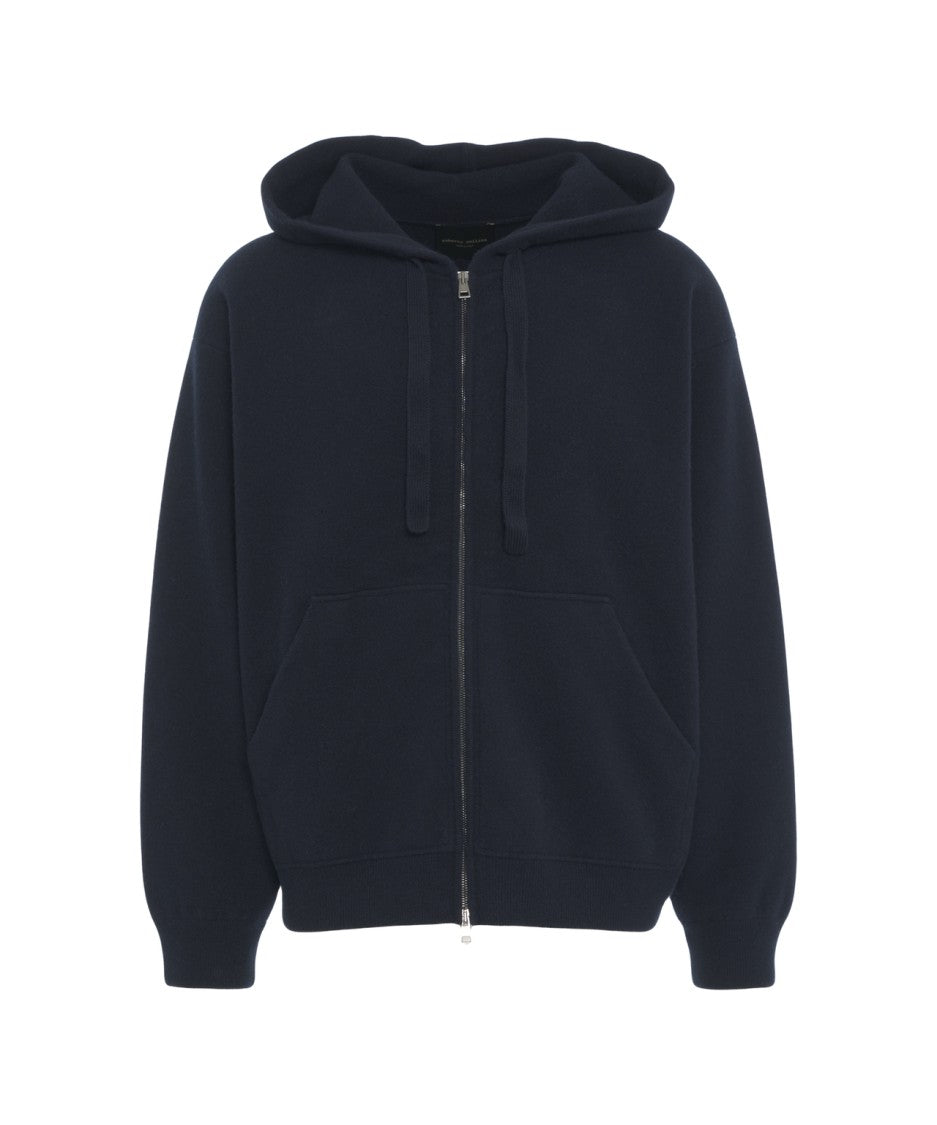 Roberto Collina Zip-Through Knit Hoodie With Drawstring