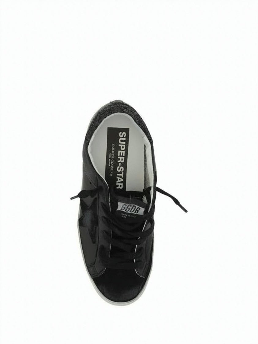 Golden Goose Classic Black Leather Low-Top Sneakers With Star Detail