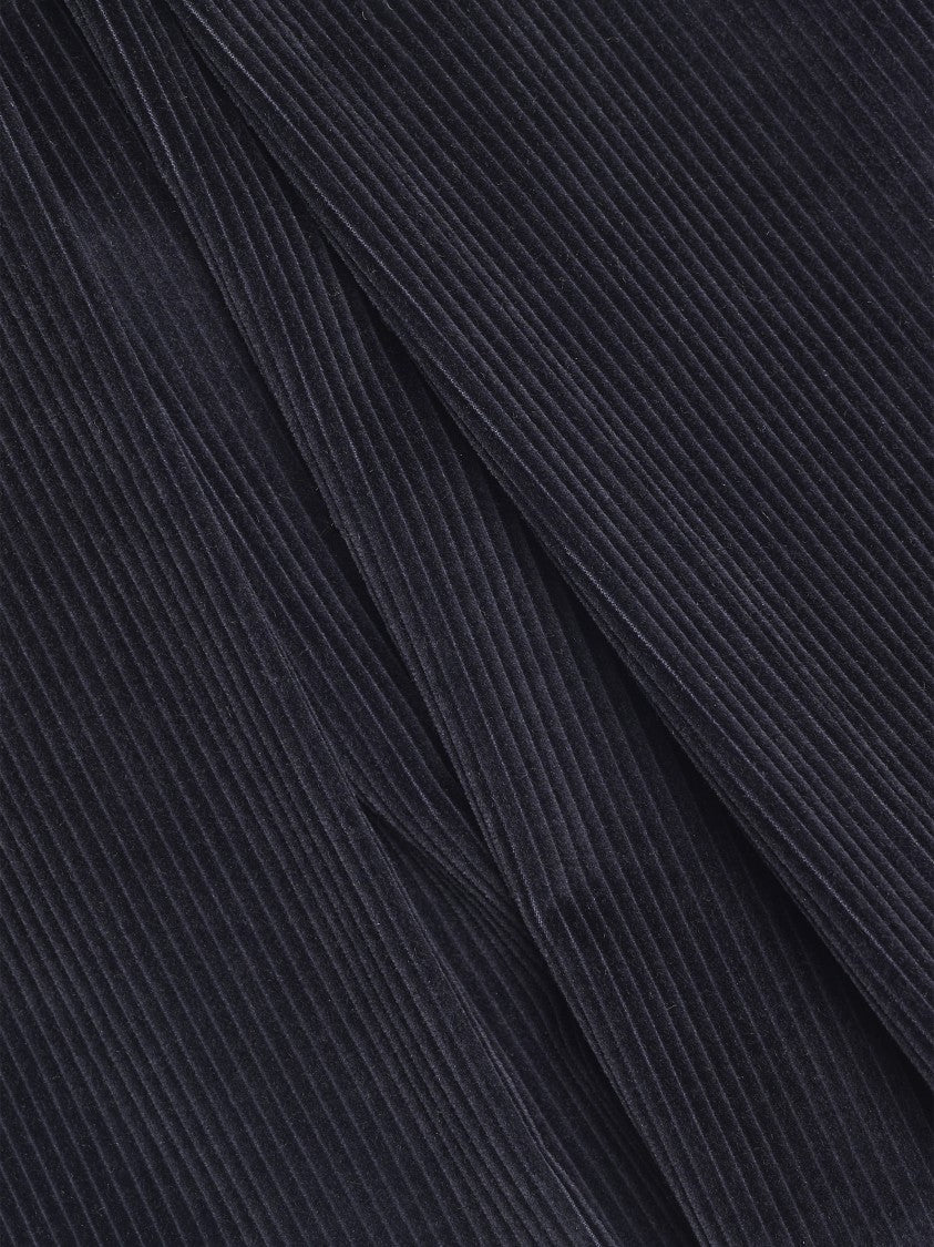 Max Mara Tailored Blue Cotton Shorts With Classic Silhouette