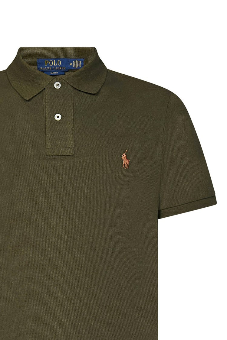 Polo Ralph Lauren Tailored Green Polo Shirt With Embroidered Logo