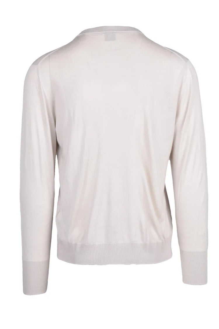 Eleventy Crewneck Wool Sweater - Beige