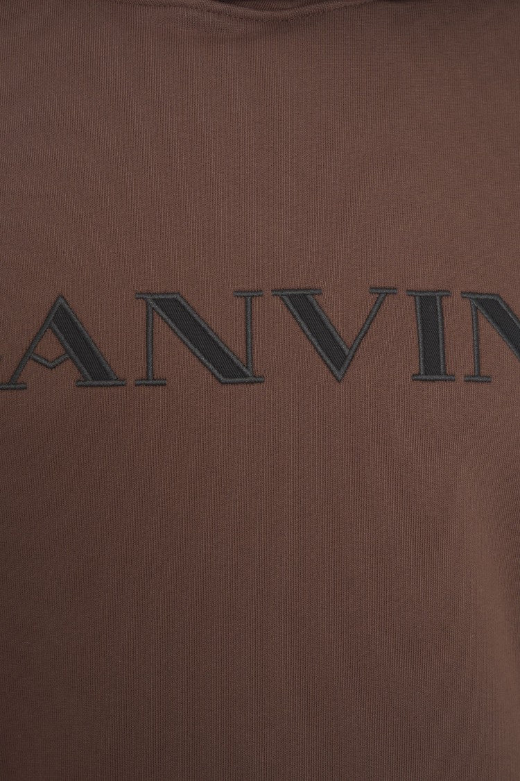 Lanvin Sweatshirt With Hood And Logo Print