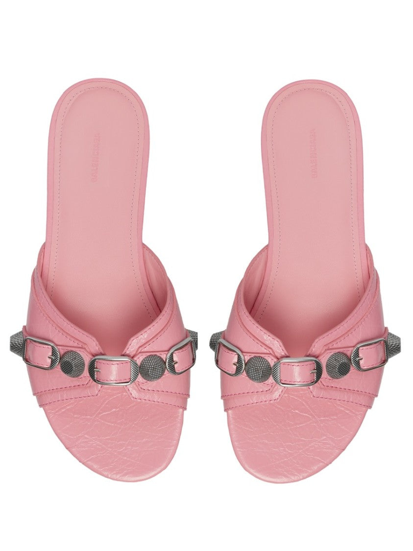 Balenciaga Sandalwood Leather Upper Sandals With Minimalist Design