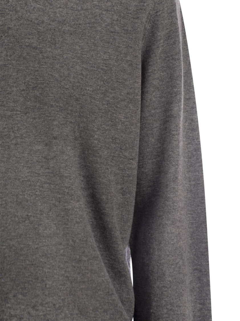 Brunello Cucinelli Cashmere Sweater With Rib Knit