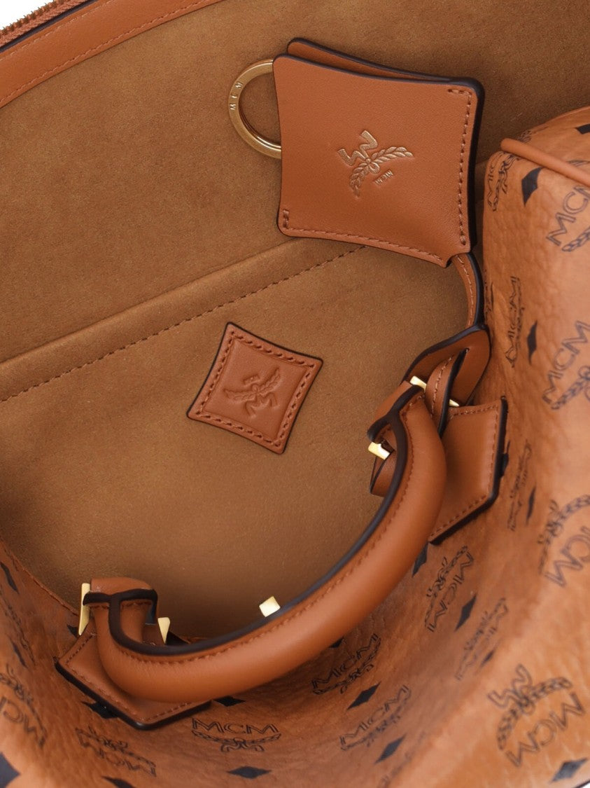 Mcm Medium Monogram Canvas Travel Bag