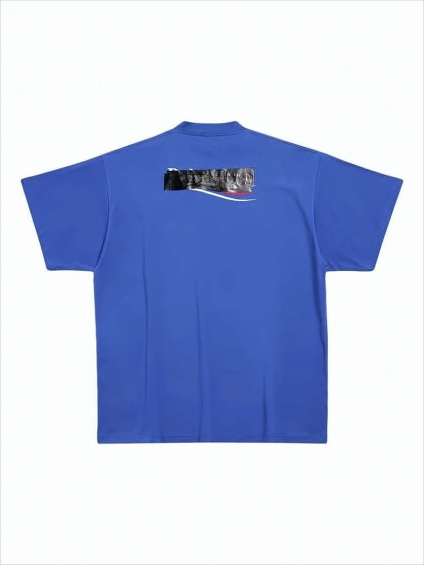 Balenciaga Blue Loose-Fit Balenciaga T-Shirt