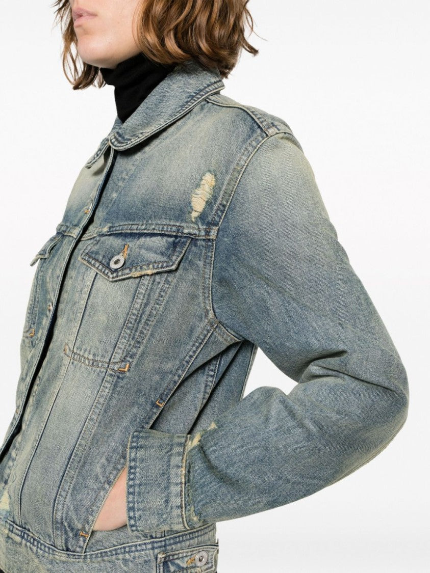 Kenzo Cropped Indigo Blue Denim Jacket