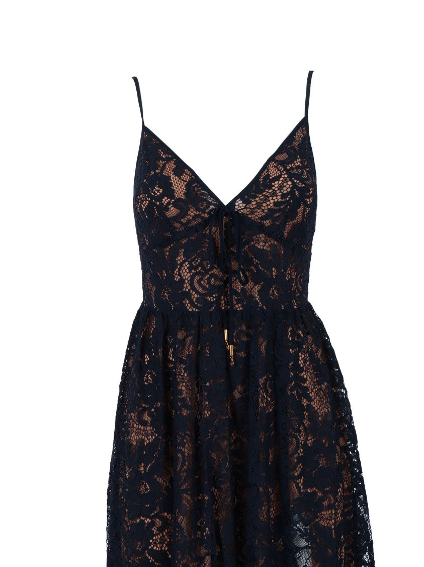 Michael Kors Corded Lace Scalloped Maxi Dress