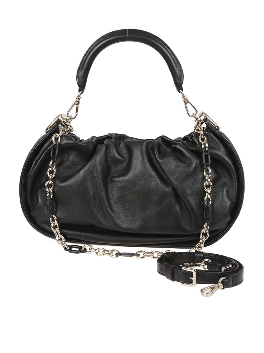 Roger Vivier Gathered Lambskin Handbag With Structured Handle