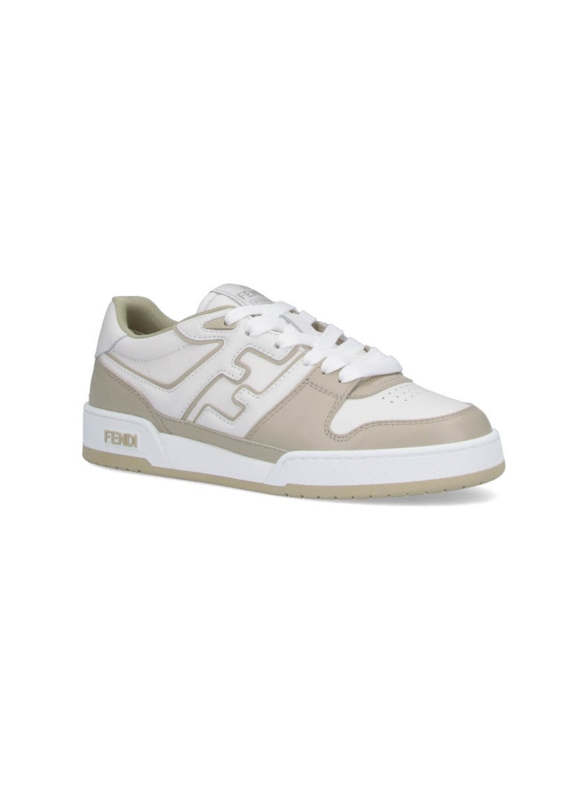 Fendi "Match" Low-Top Sneakers – White