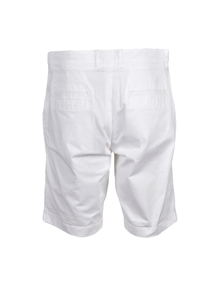 La Martina White Stretch Cotton Bermuda Shorts