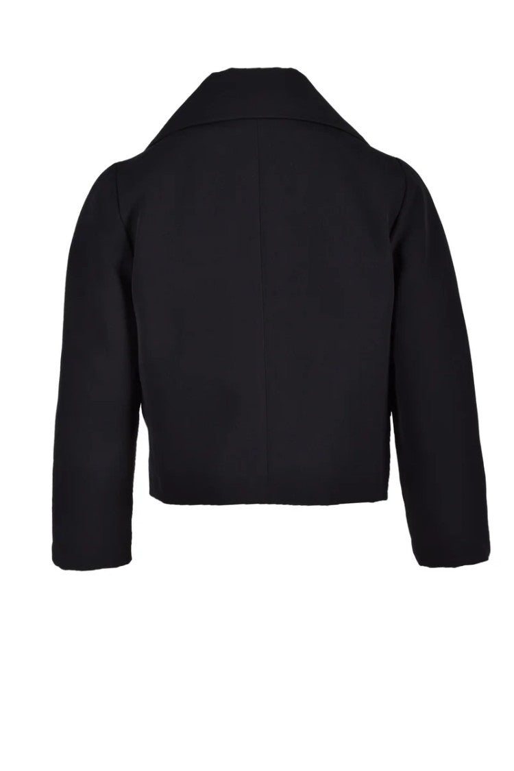 Lvl Level Vibes Level Black Cropped Polyester-Blend Jacket