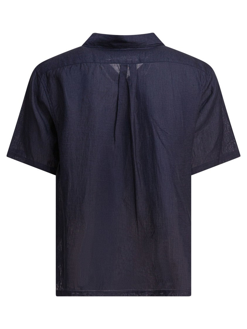 Nonnative Short-Sleeve Linen Shirt With Classic Collar