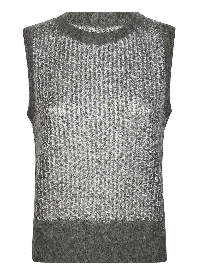 Herno Perforated Vest With Sequins