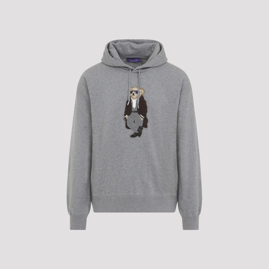 Ralph Lauren X Purple Label Classic Light Grey Cotton Bear Hoodie