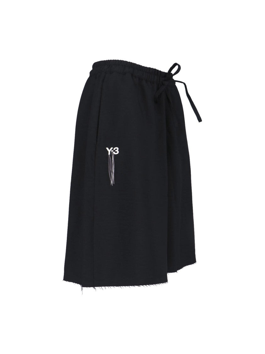 Y-3 Sports Shorts In Black Recycled Fabric, Elasticated Mid-Rise