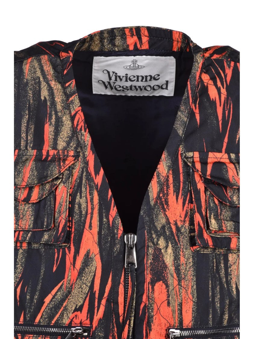 Vivienne Westwood Multicolour Abstract Patterned Fishing Gilet