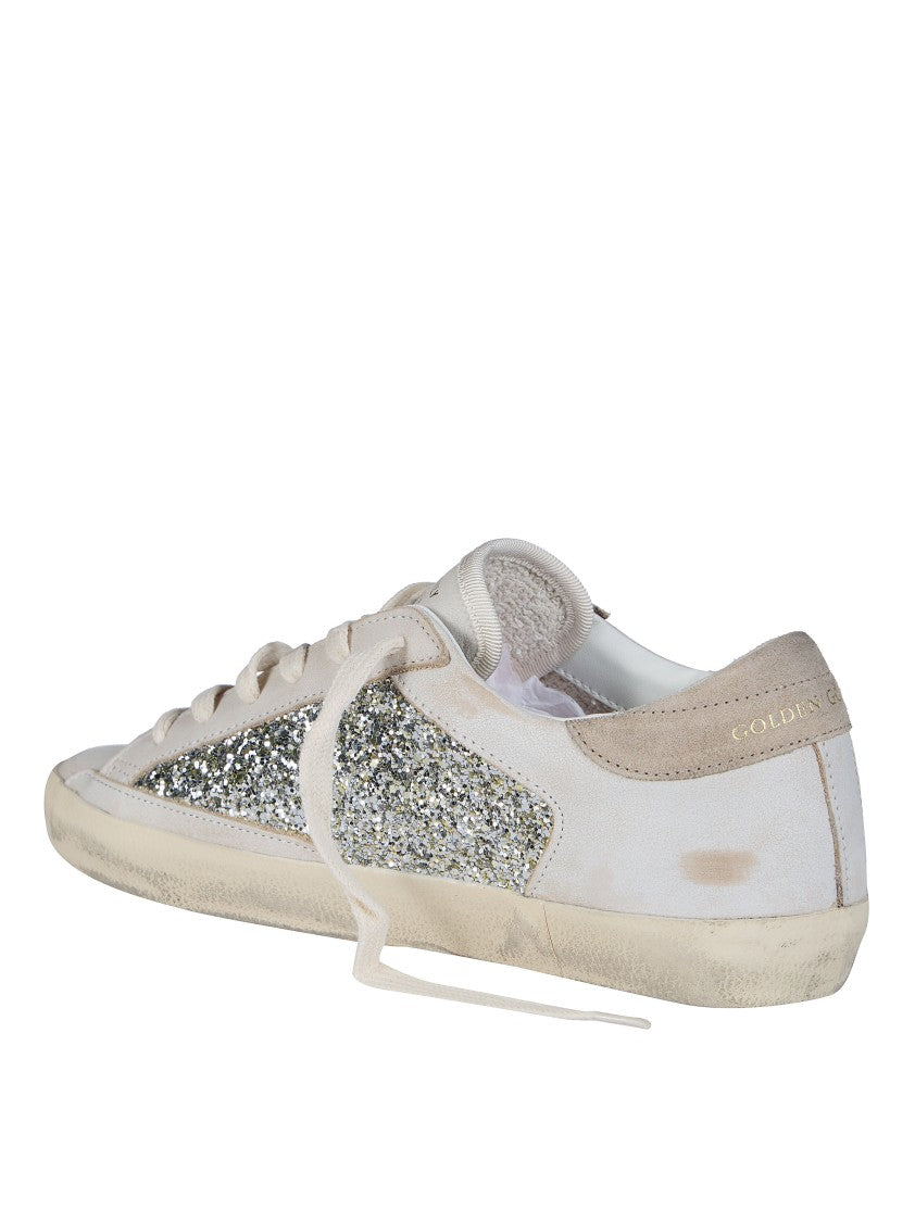 Golden Goose Super Star Glitter Leather Upper Suede Sneakers