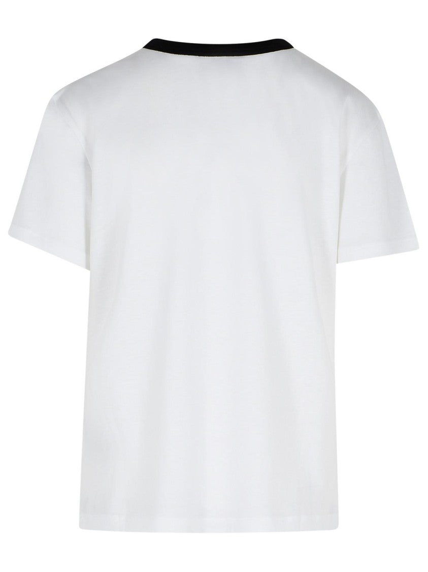 Acne Studios White Cotton Blend T-Shirt