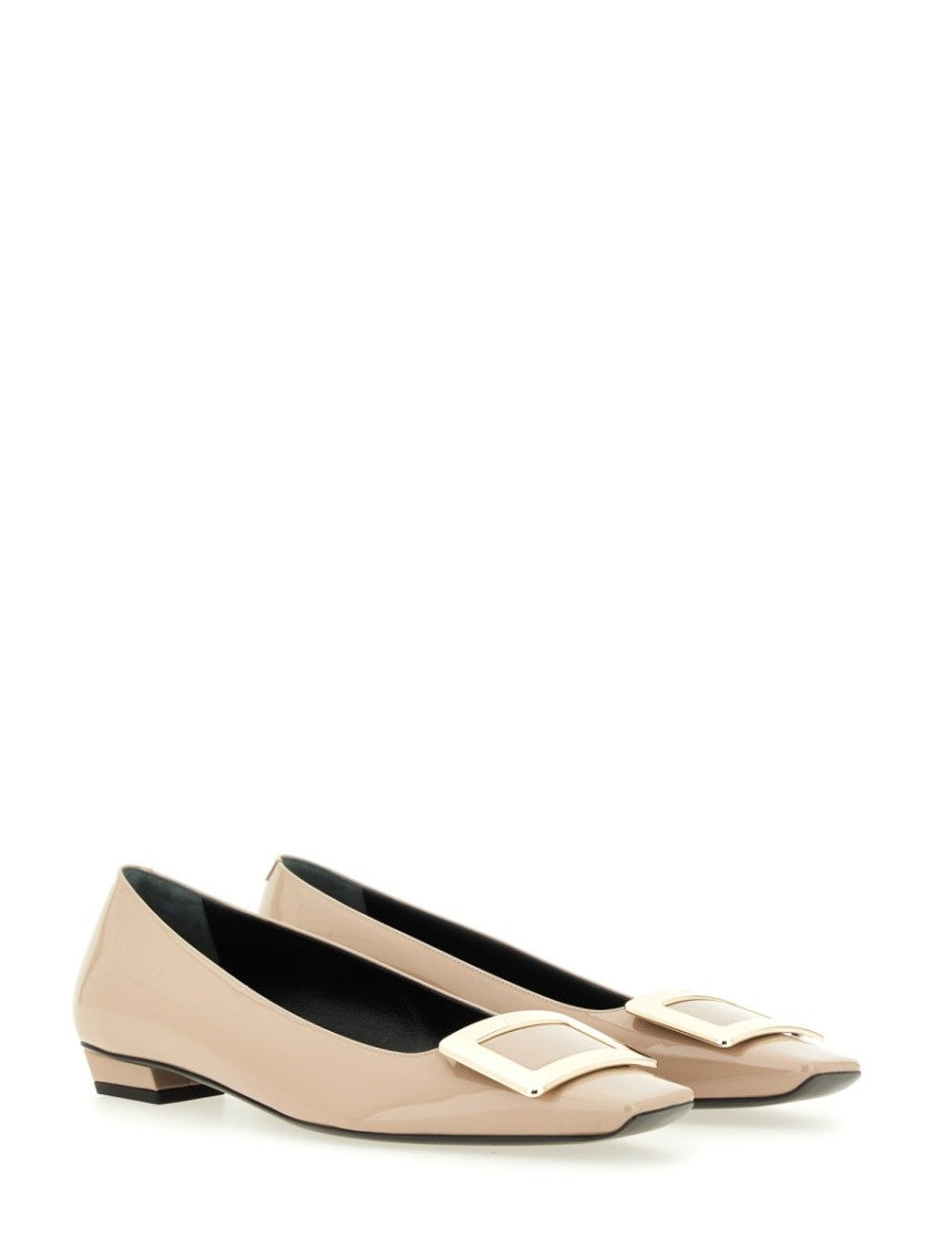 Roger Vivier Belle Vivier Leather Flats
