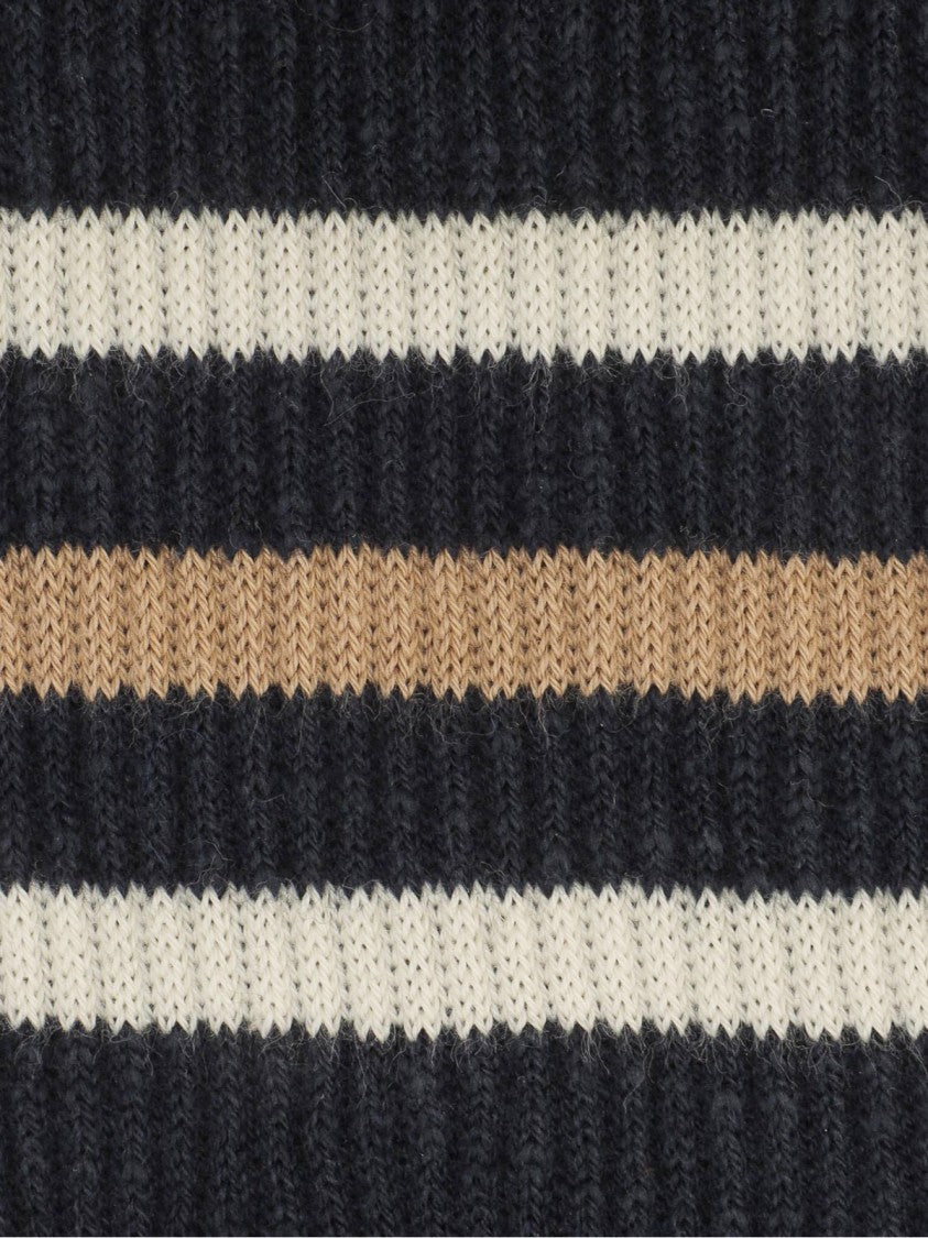 Gucci Logo Striped Knit Socks