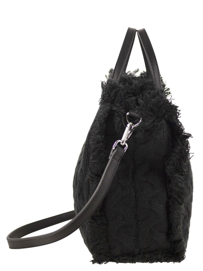 Mc2 Saint Barth Colette - Wool-Effect Bag With Logo