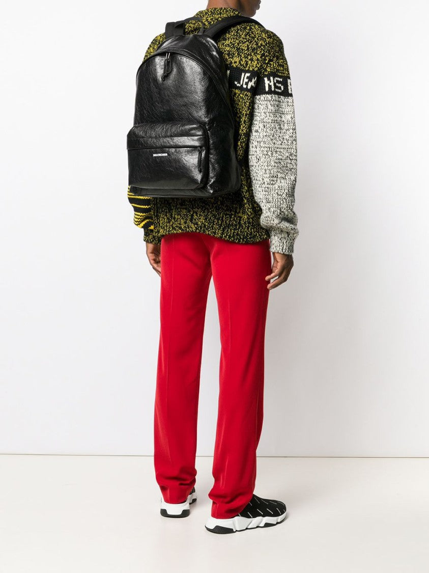 Balenciaga Black Explorer Lamb Leather Backpack