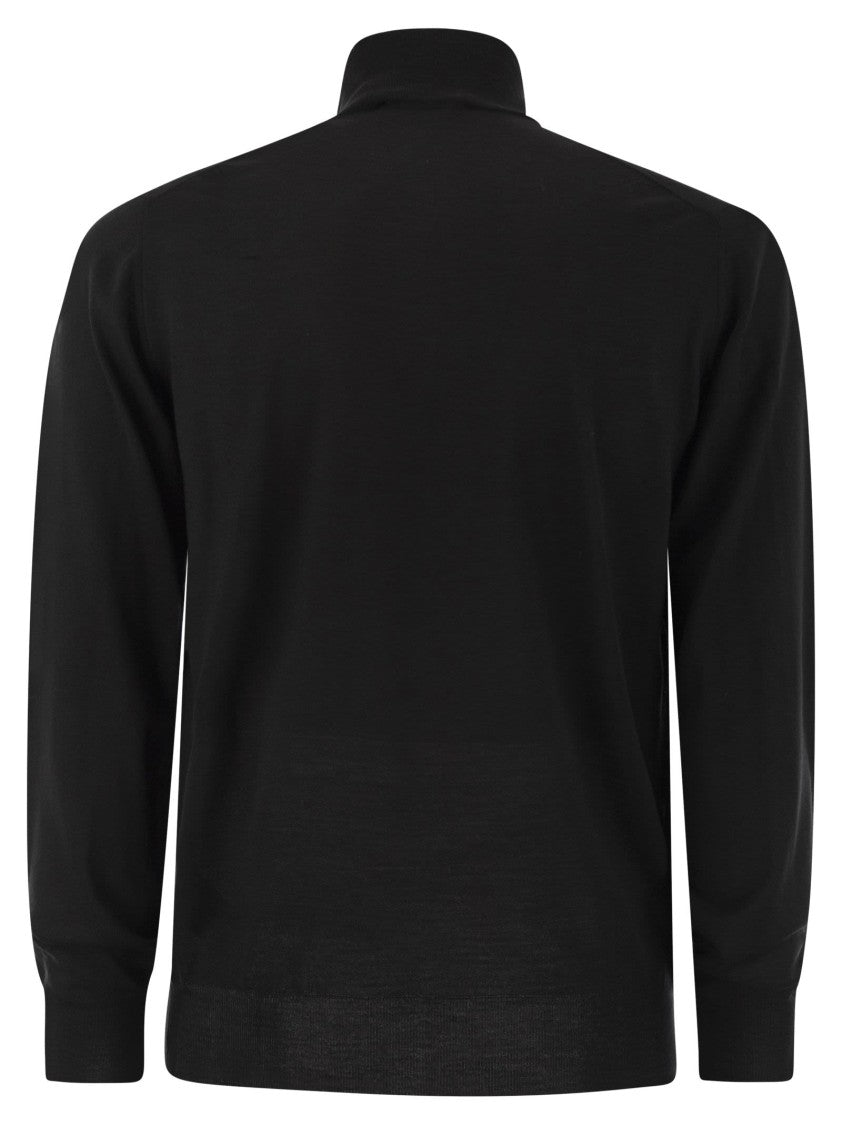 Fedeli Favonio - Superfine Wool Half-Zip Sweater