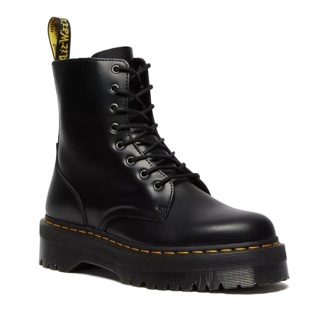 Dr. Martens Black Jadon Chunky Sole Zipper Leather Ankle Boots