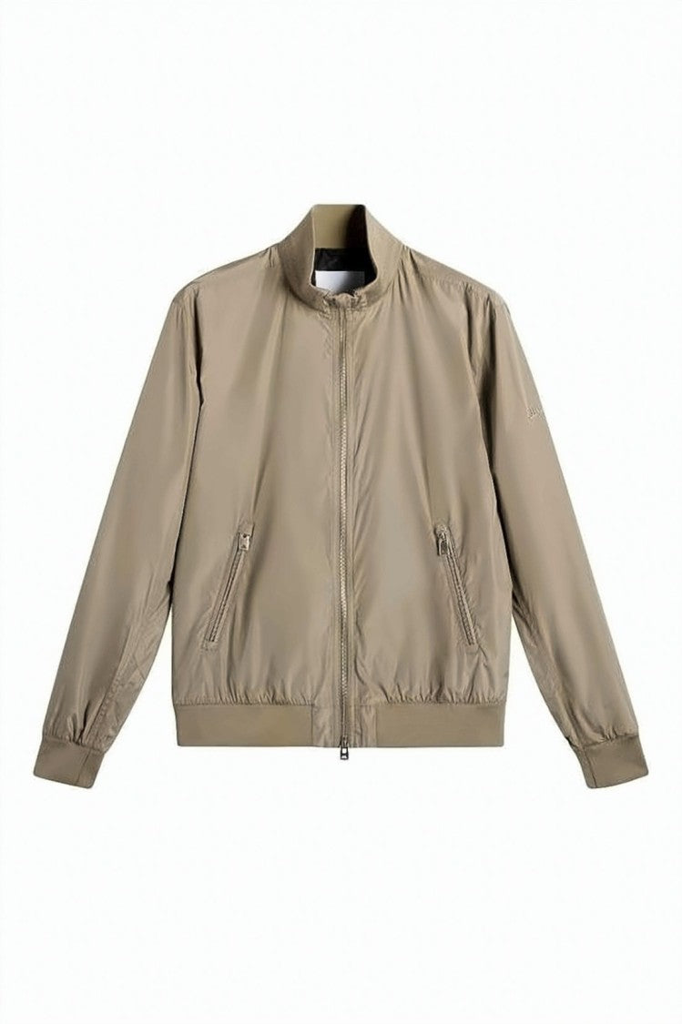 J Lindeberg Zip-Up Matte Finish Casual Jacket With Ribbed Details