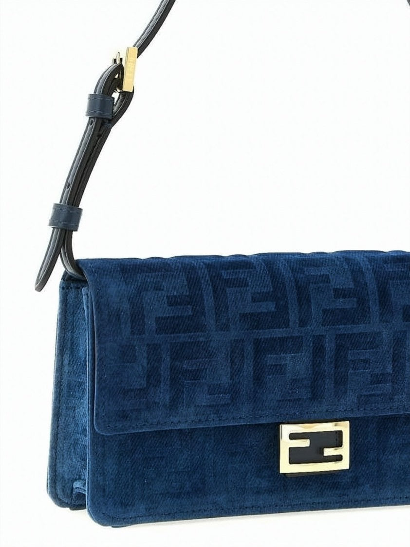 Fendi Rectangular Shoulder Bag In Plush Calf Leather