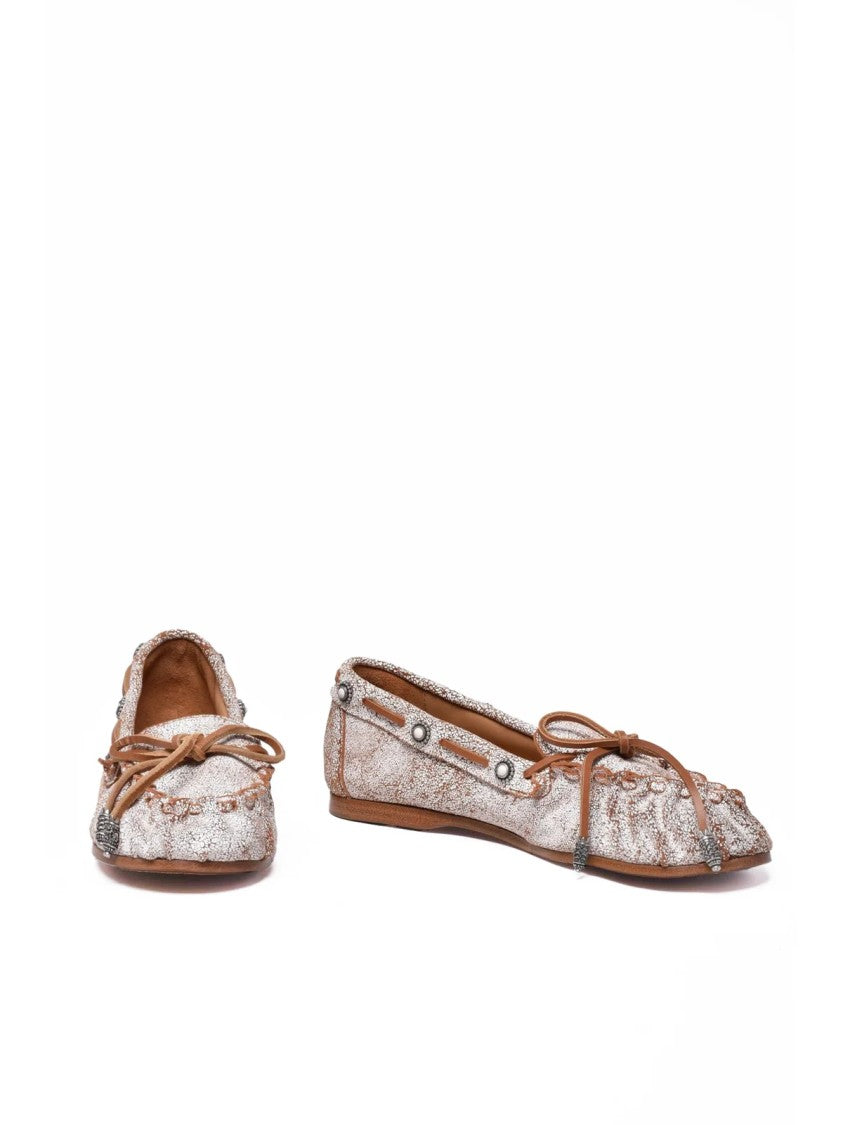 Sartore Brown Worn Effect Leather Loafers