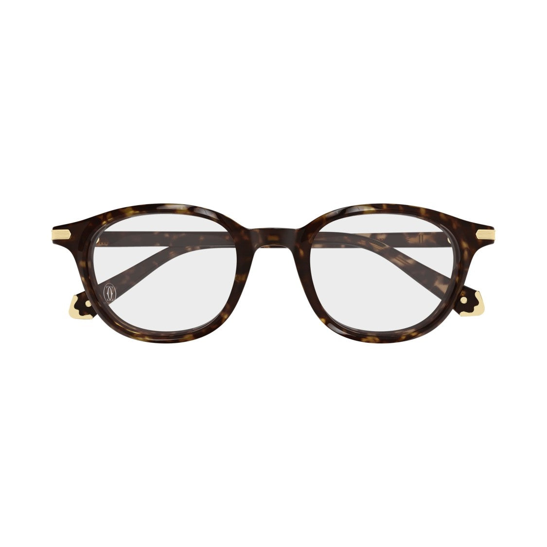 Cartier Tortoiseshell Acetate Eyeglasses With Gold-Tone Accents