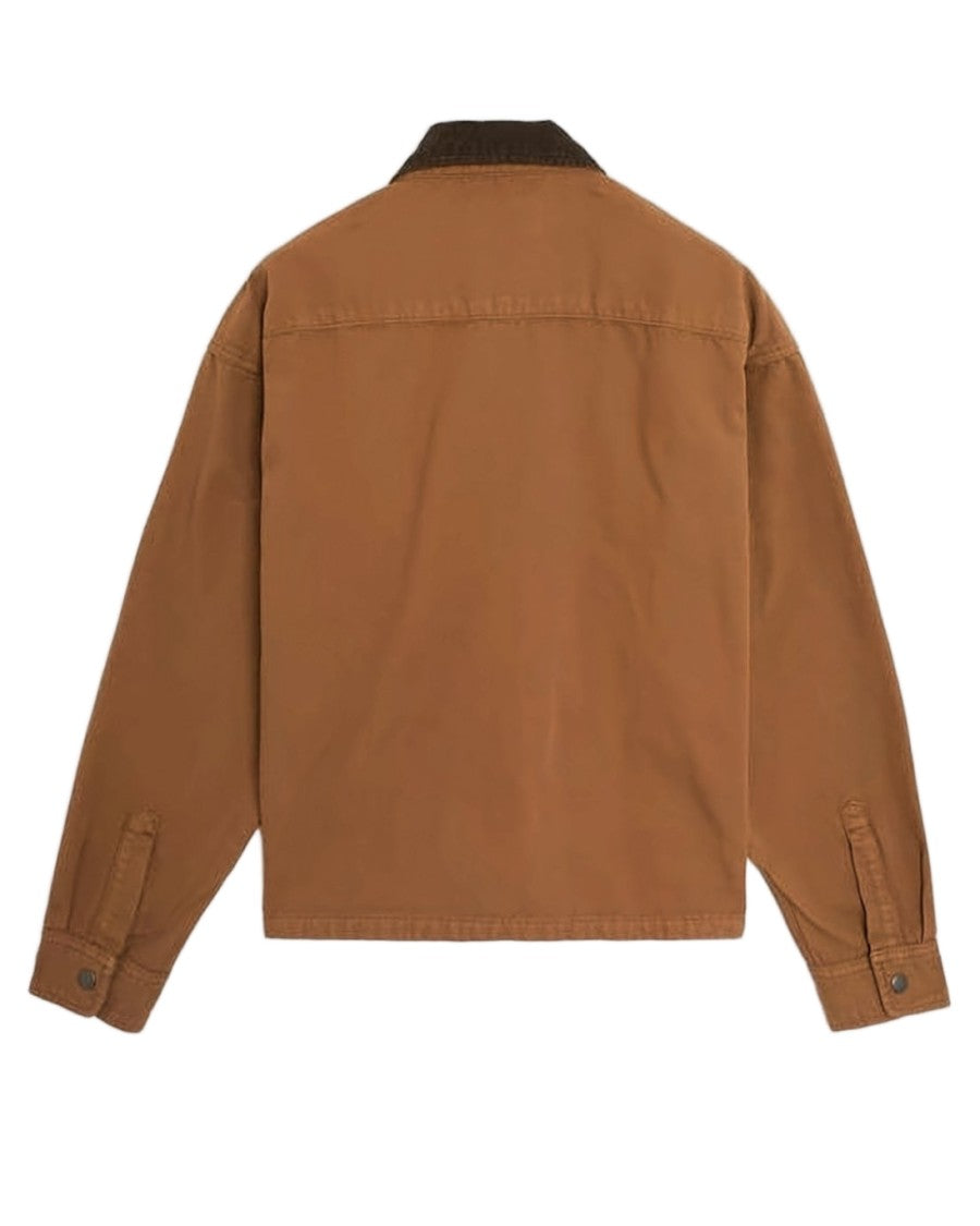 Carhartt Wip Boxy 100% Cotton Shirt Jacket With Contrast Corduroy Collar