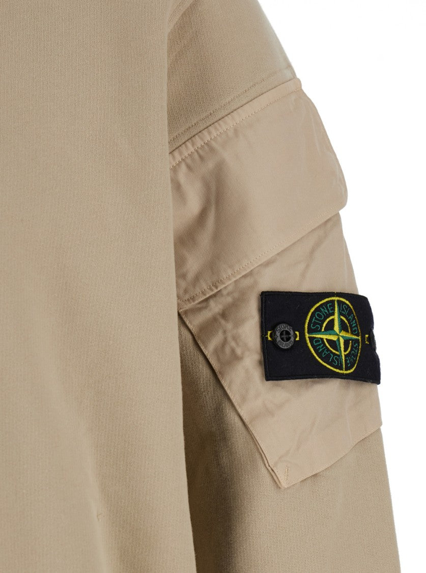 Stone Island Beige Crewneck Sweatshirt