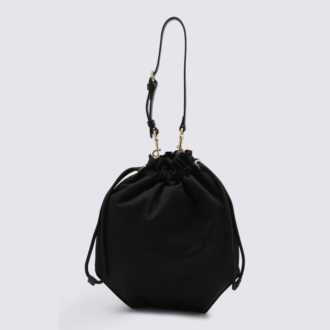 Vivienne Westwood Minimalist Black Drawstring Bag With Adjustable Strap