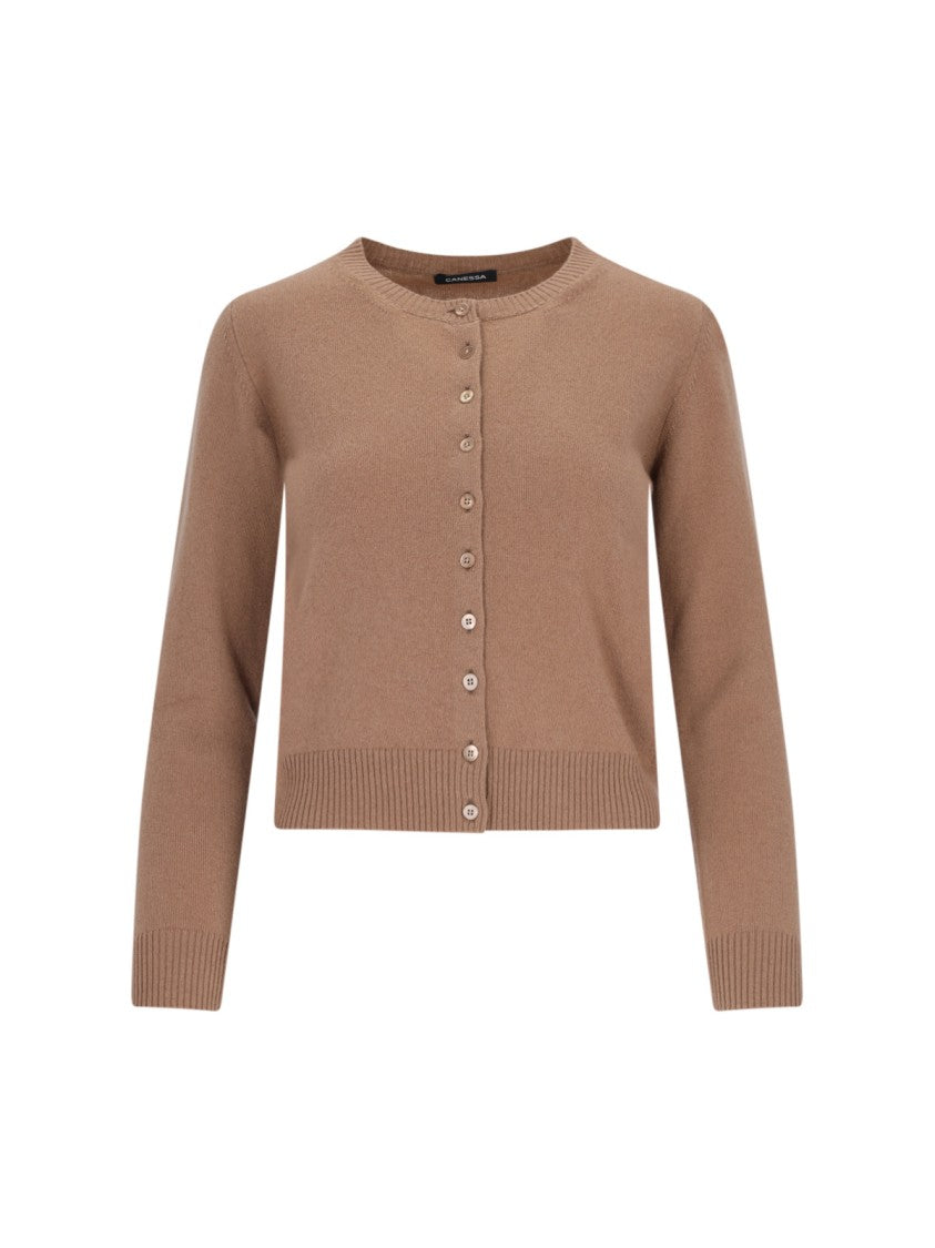 Canessa "Cashmere Twinset" Brown Cardigan