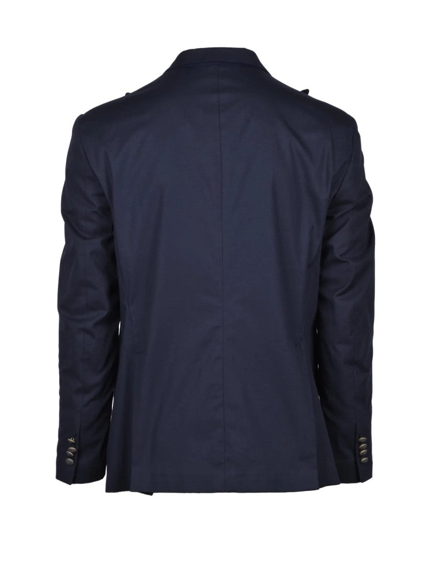 Ballantyne Double-Breasted Unlined Stretch Cotton Blazer